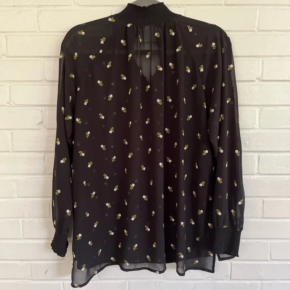 CAbi Algeria Floral Embroidered Sheer Blouse, SZ S EUC! - Picture 6 of 6